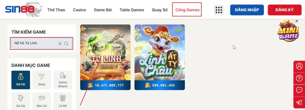 cách chơi Nổ hũ Tứ Linh
